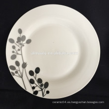 placa de cerámica china, placa de porcelana linyi, porcelana blanca placa